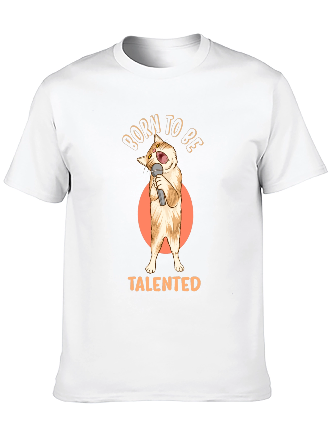 Born To Be Talented Cat Singer Black T-Shirt