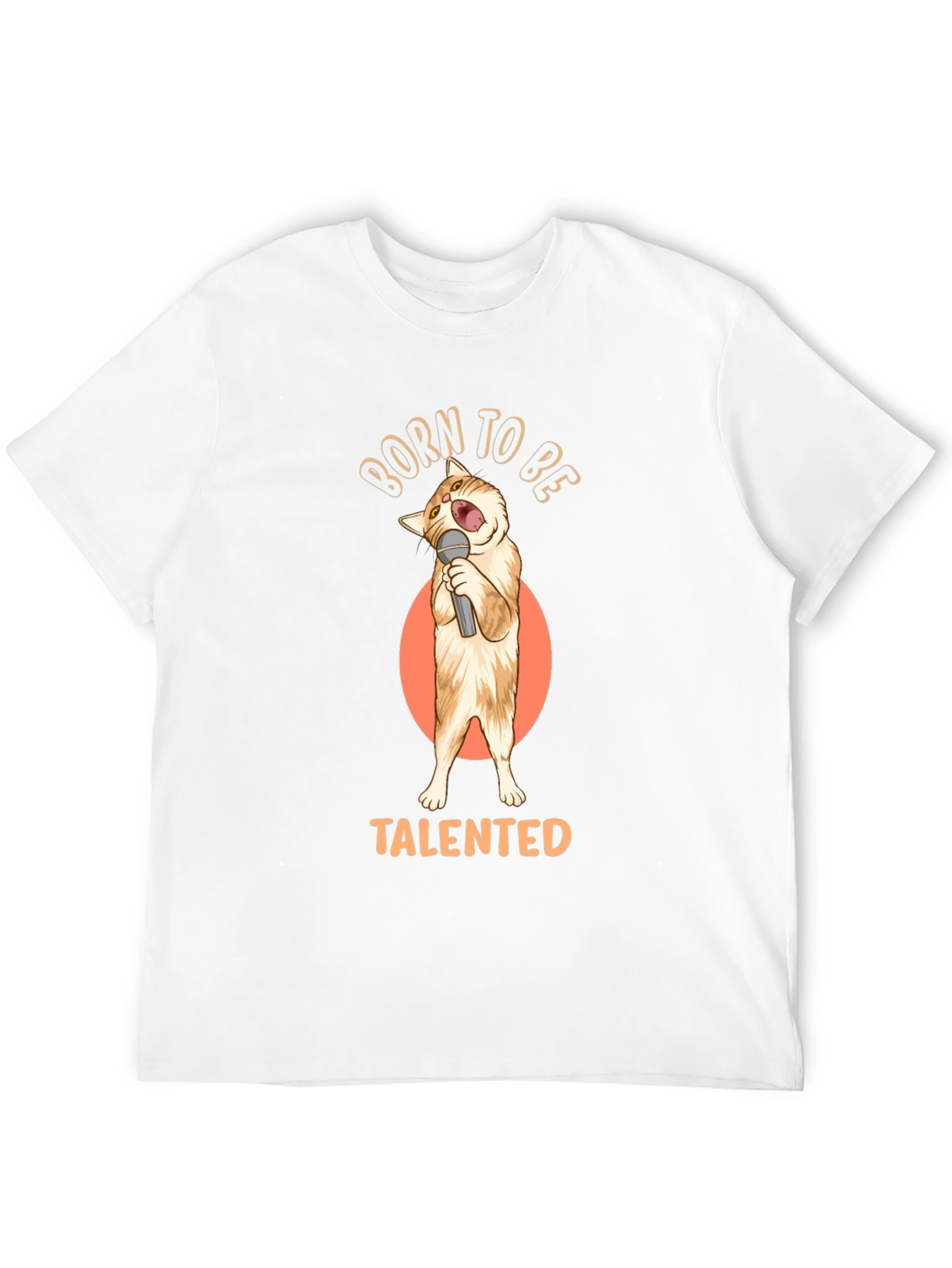 Born To Be Talented Cat Singer Black T-Shirt