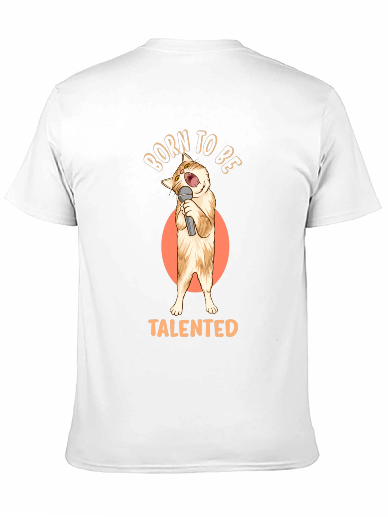 Born To Be Talented Cat Singer Black T-Shirt