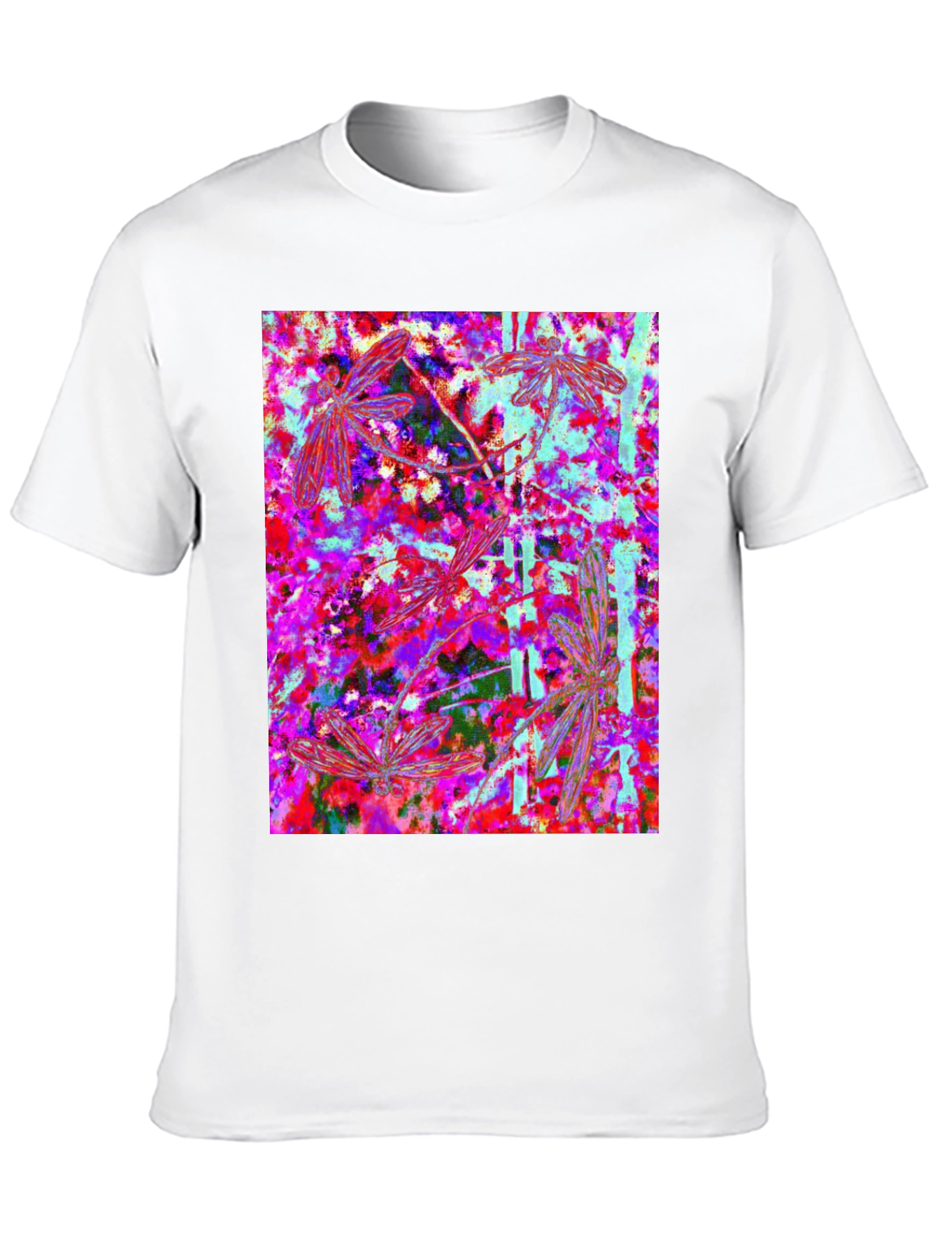 Dragonfly Abstract Art Mens T-Shirt