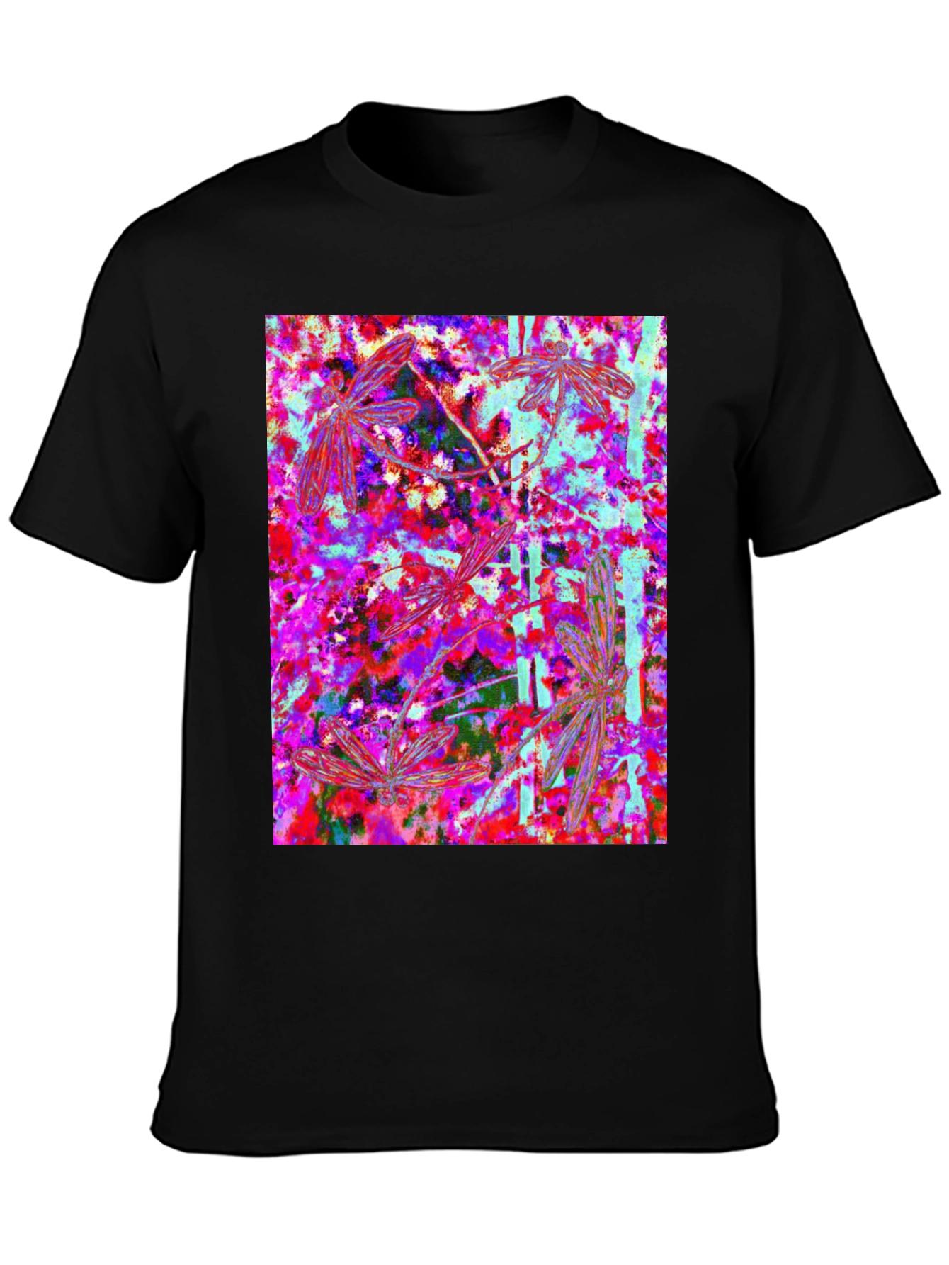 Dragonfly Abstract Art Mens T-Shirt