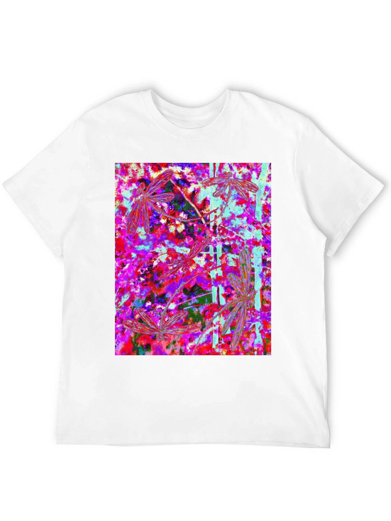 Dragonfly Abstract Art Mens T-Shirt