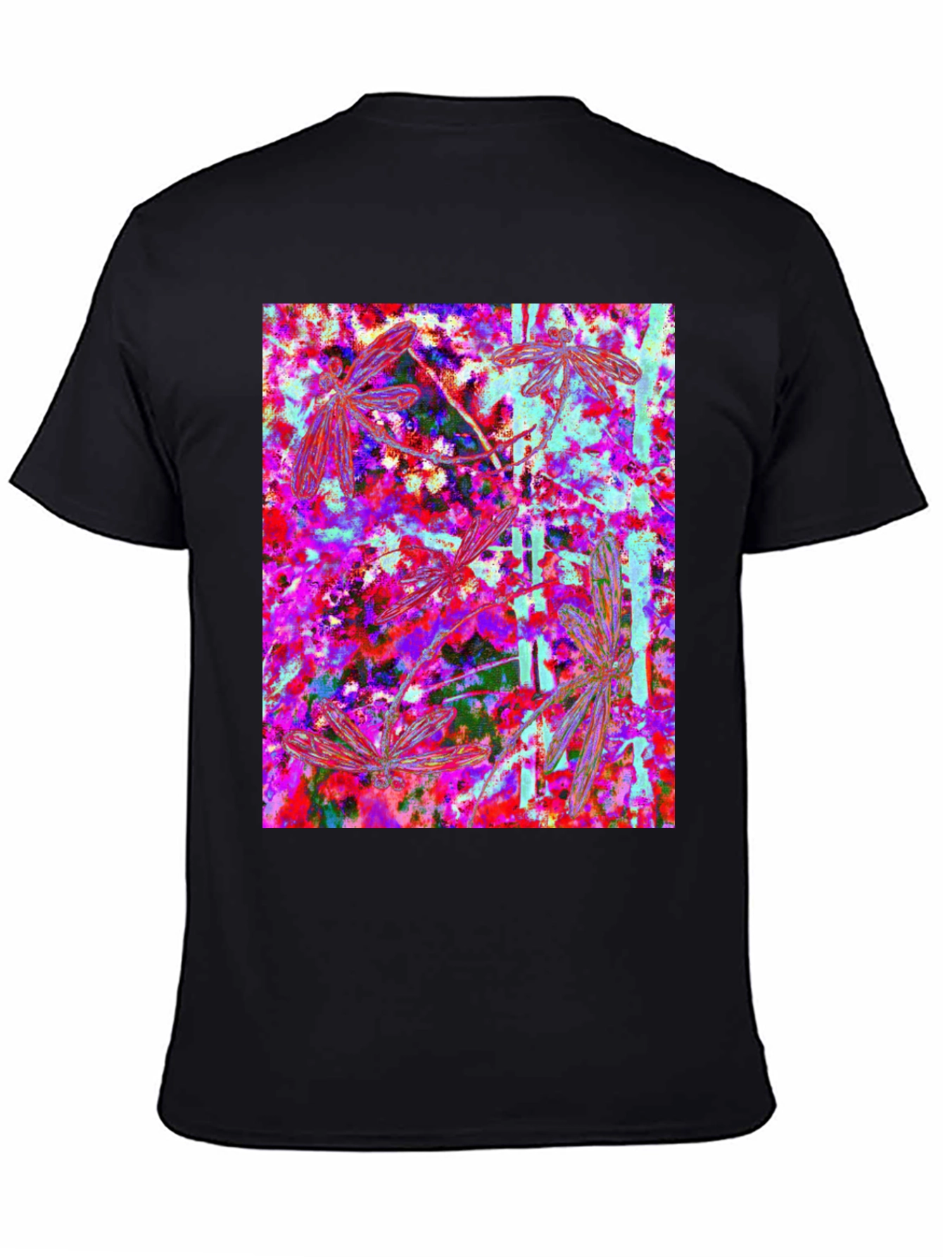 Dragonfly Abstract Art Mens T-Shirt