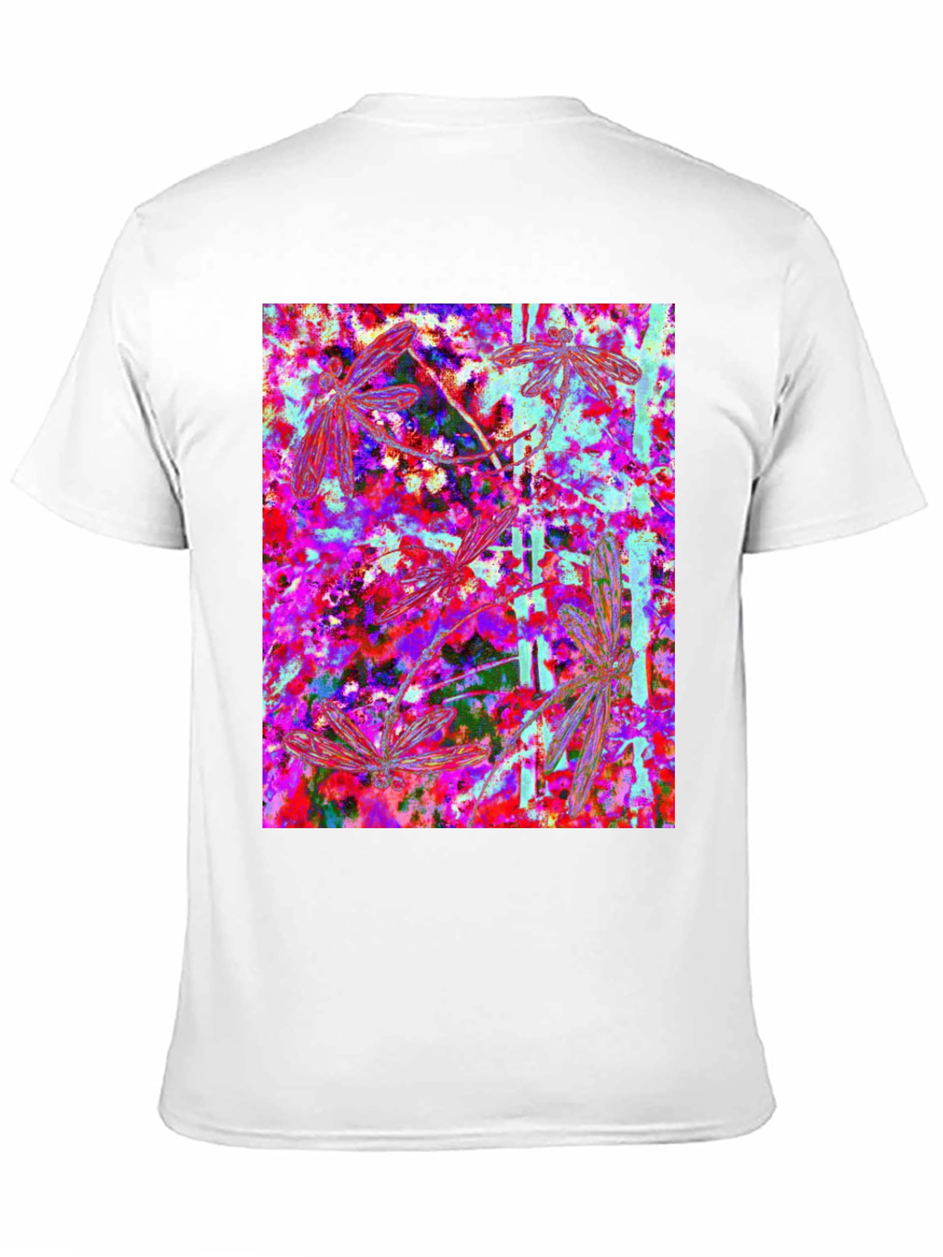 Dragonfly Abstract Art Mens T-Shirt