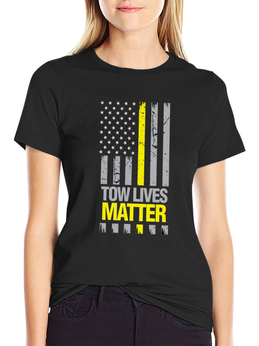 Tow Lives Matter American Flag Graphic Tee