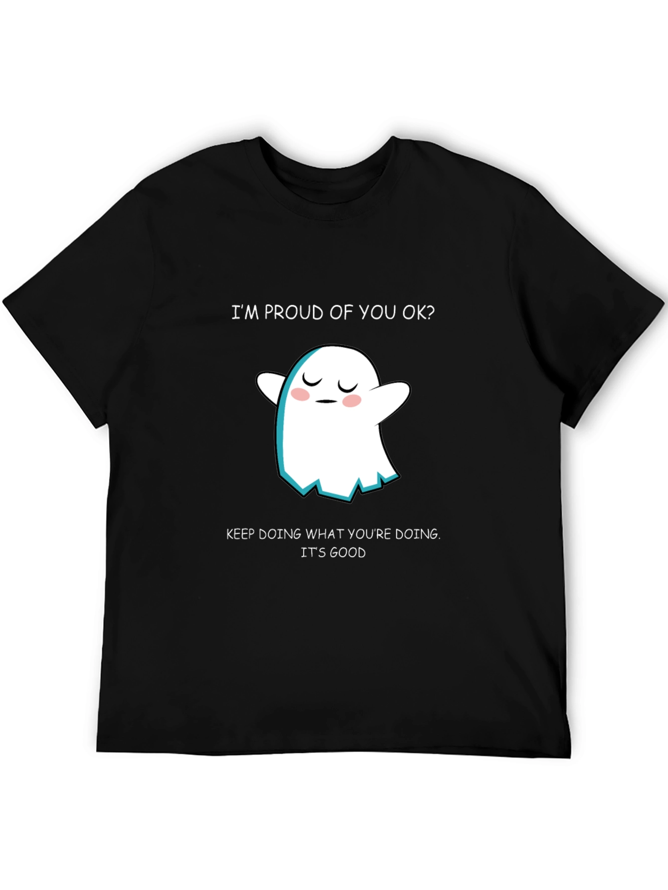 Proud Ghost Graphic Tee - Black Casual T-Shirt