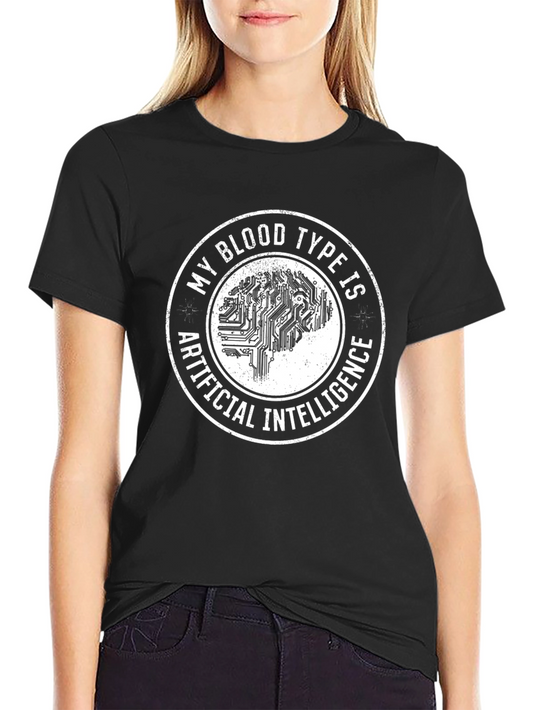 AI Blood Type T-Shirt: Artificial Intelligence Circuit Brain