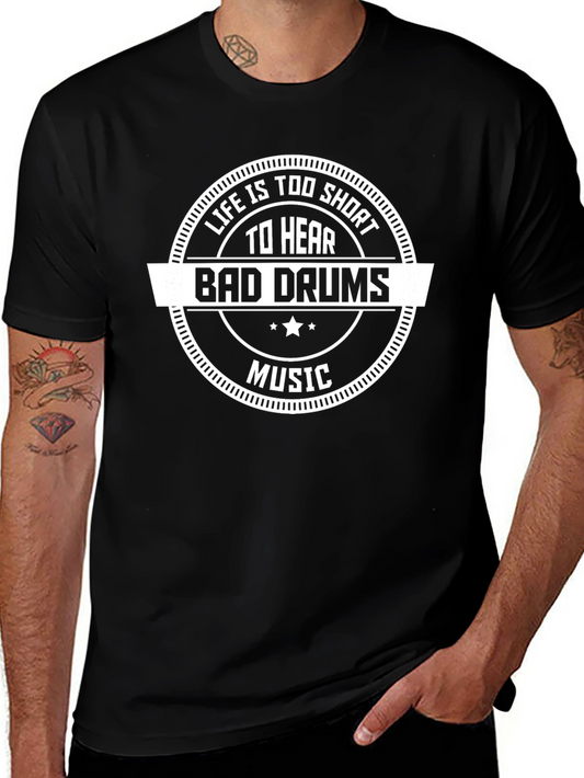 Bad Drums Music Graphic T-Shirt