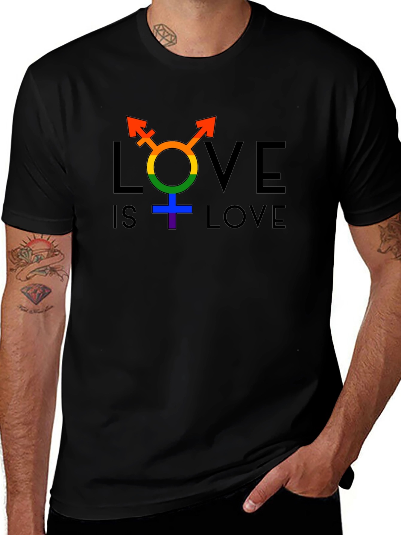 Love is Love LGBT Pride T-Shirt - Black