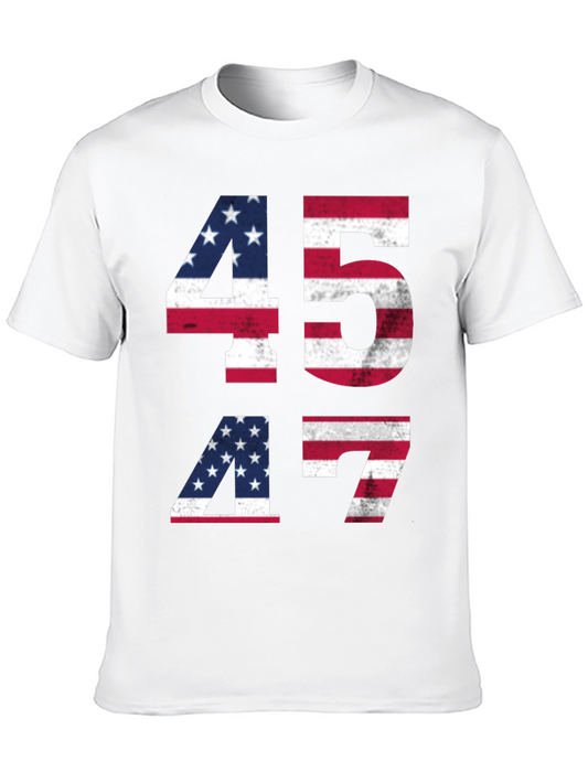 45 47 American Flag Patriotic T-Shirt