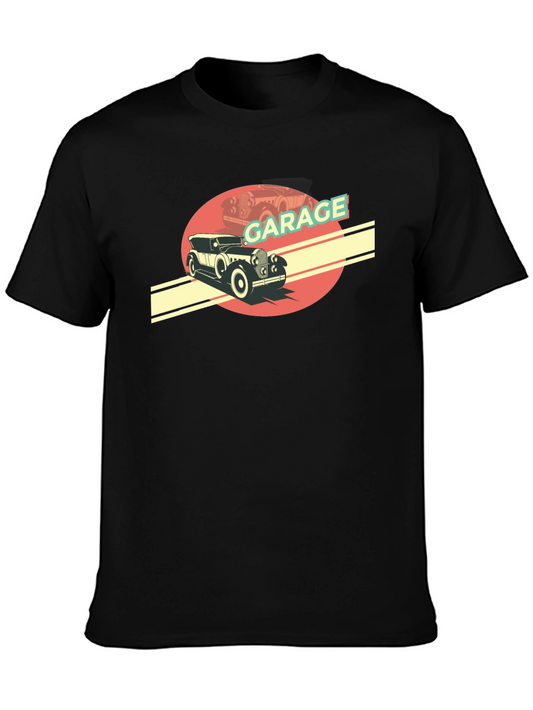 Vintage Garage Car Graphic Tee - Classic Style
