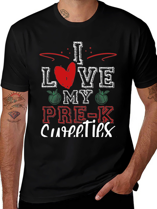I Love My Pre-K Cuties Black Graphic Tee