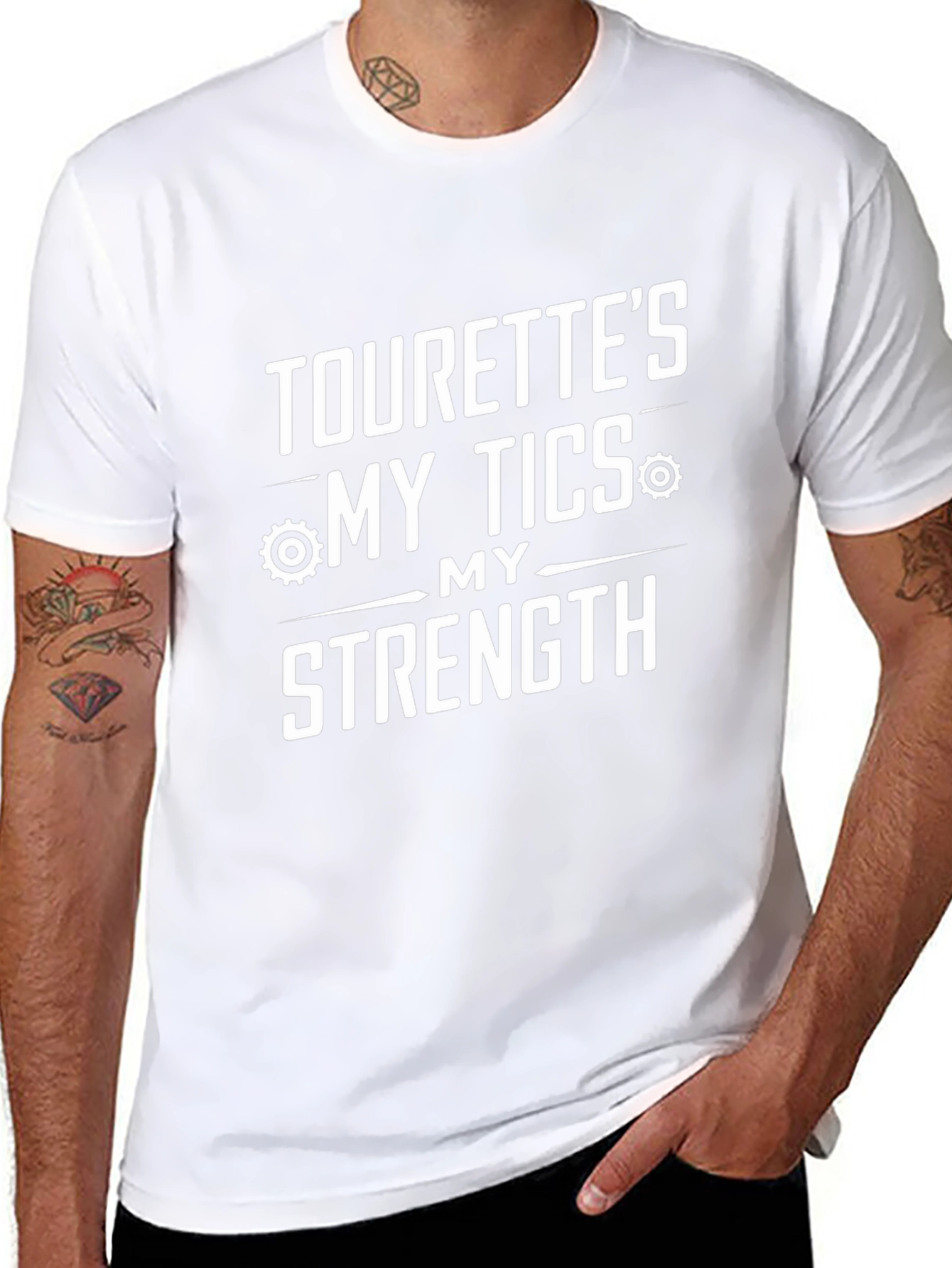 Tourettes My Tics My Strength Black T-Shirt