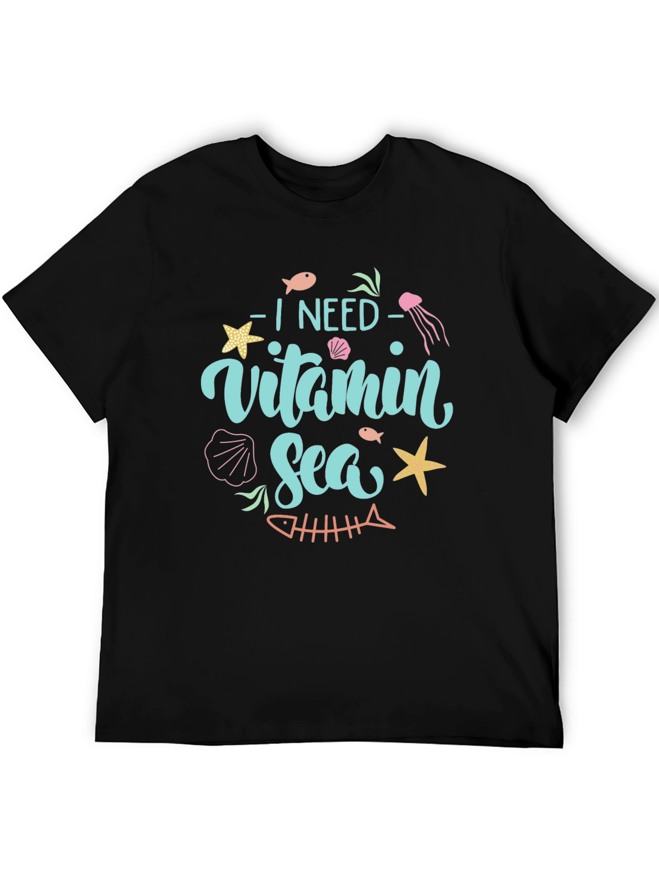 Vitamin Sea Black T-Shirt