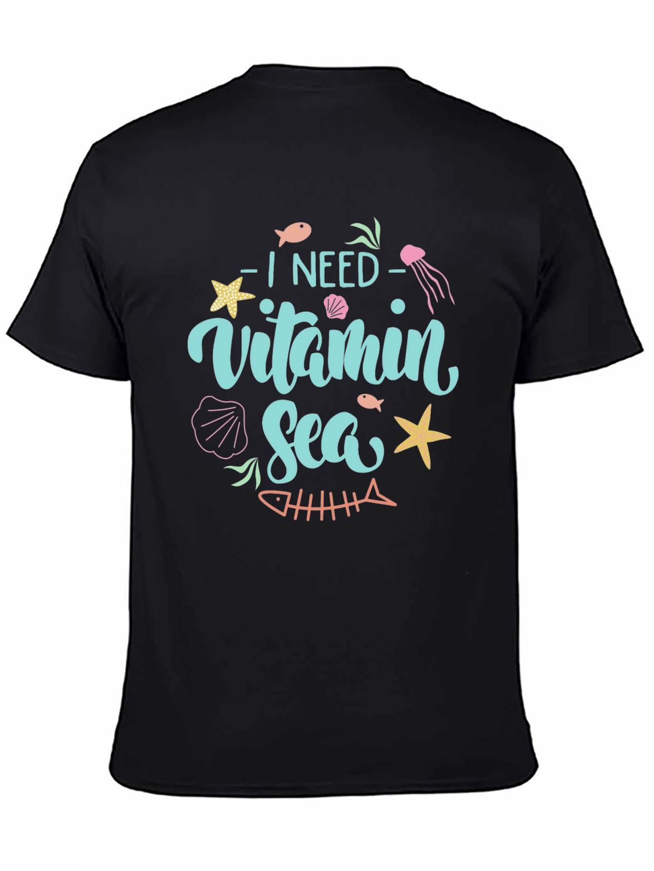 Vitamin Sea Black T-Shirt