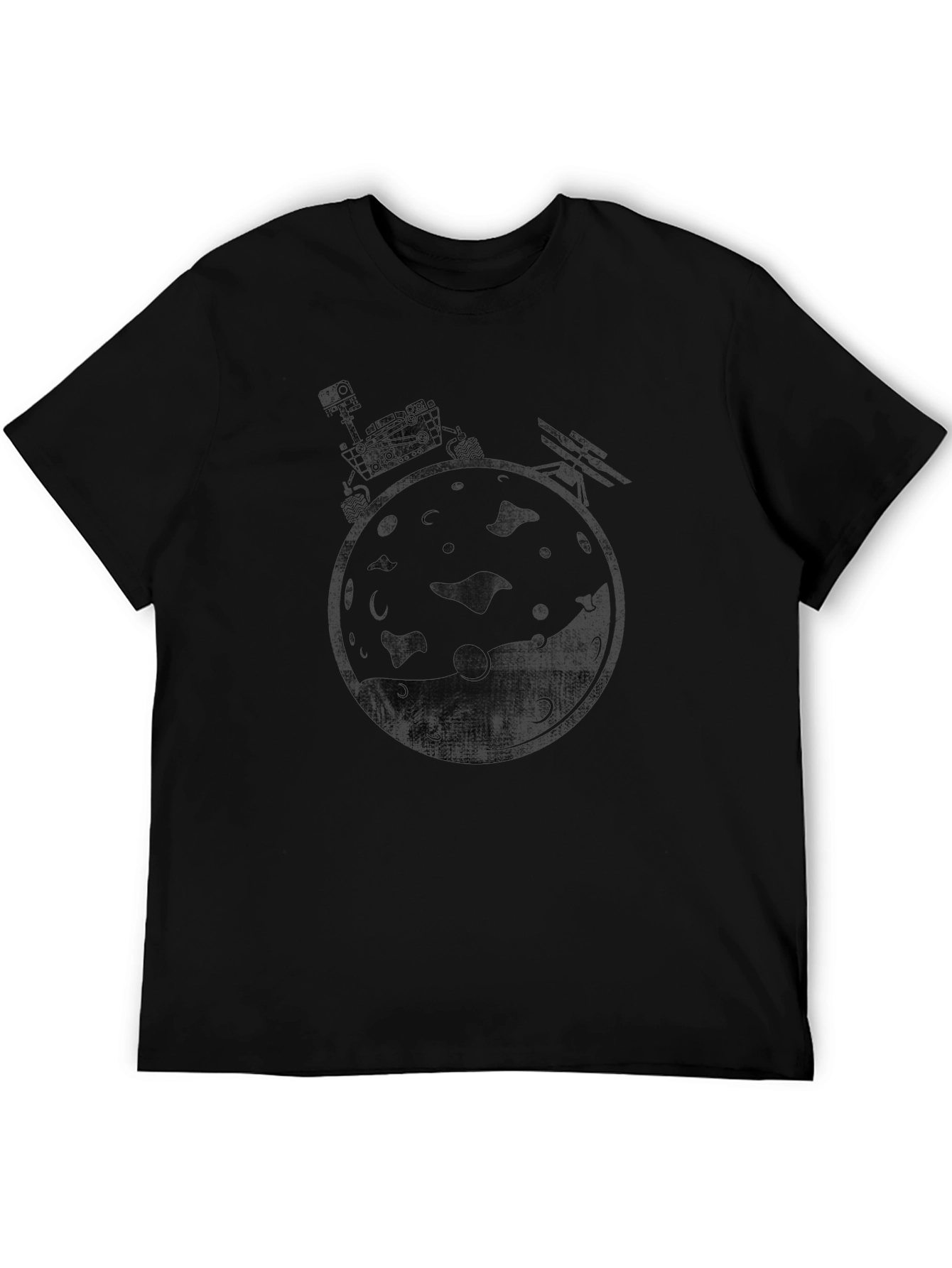 Rover on Moon Graphic T-Shirt - Black