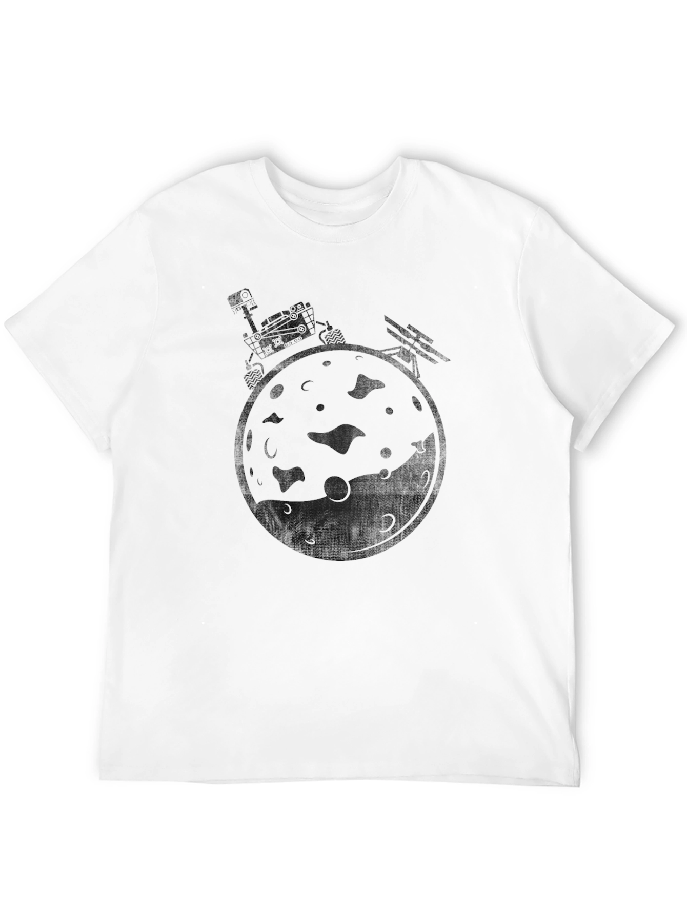 Rover on Moon Graphic T-Shirt - Black