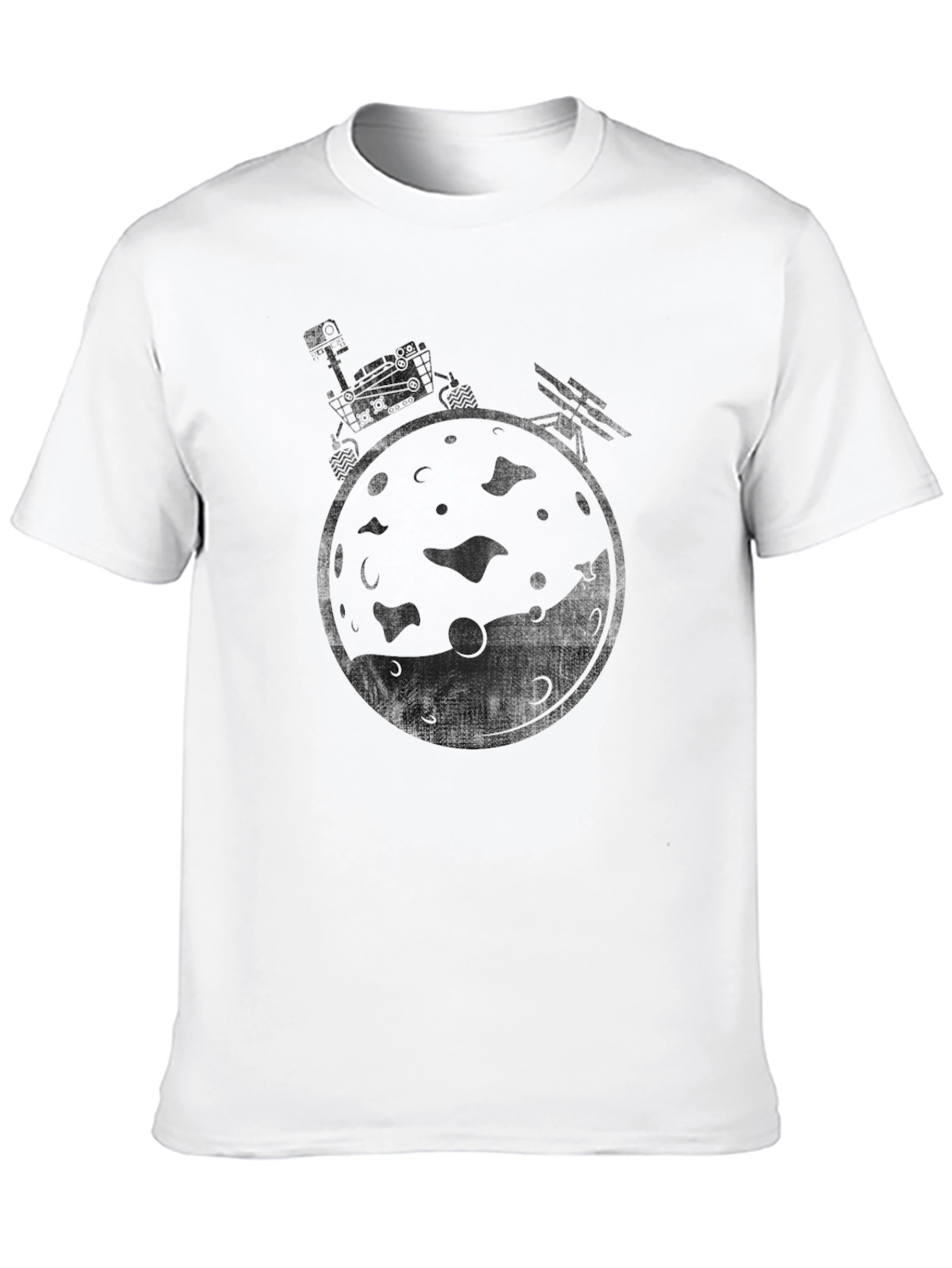 Rover on Moon Graphic T-Shirt - Black