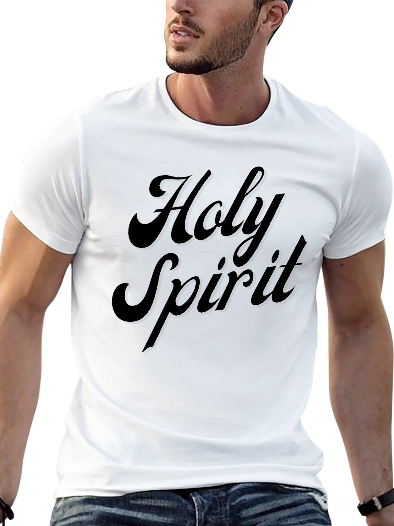 Holy Spirit Black Graphic T-Shirt