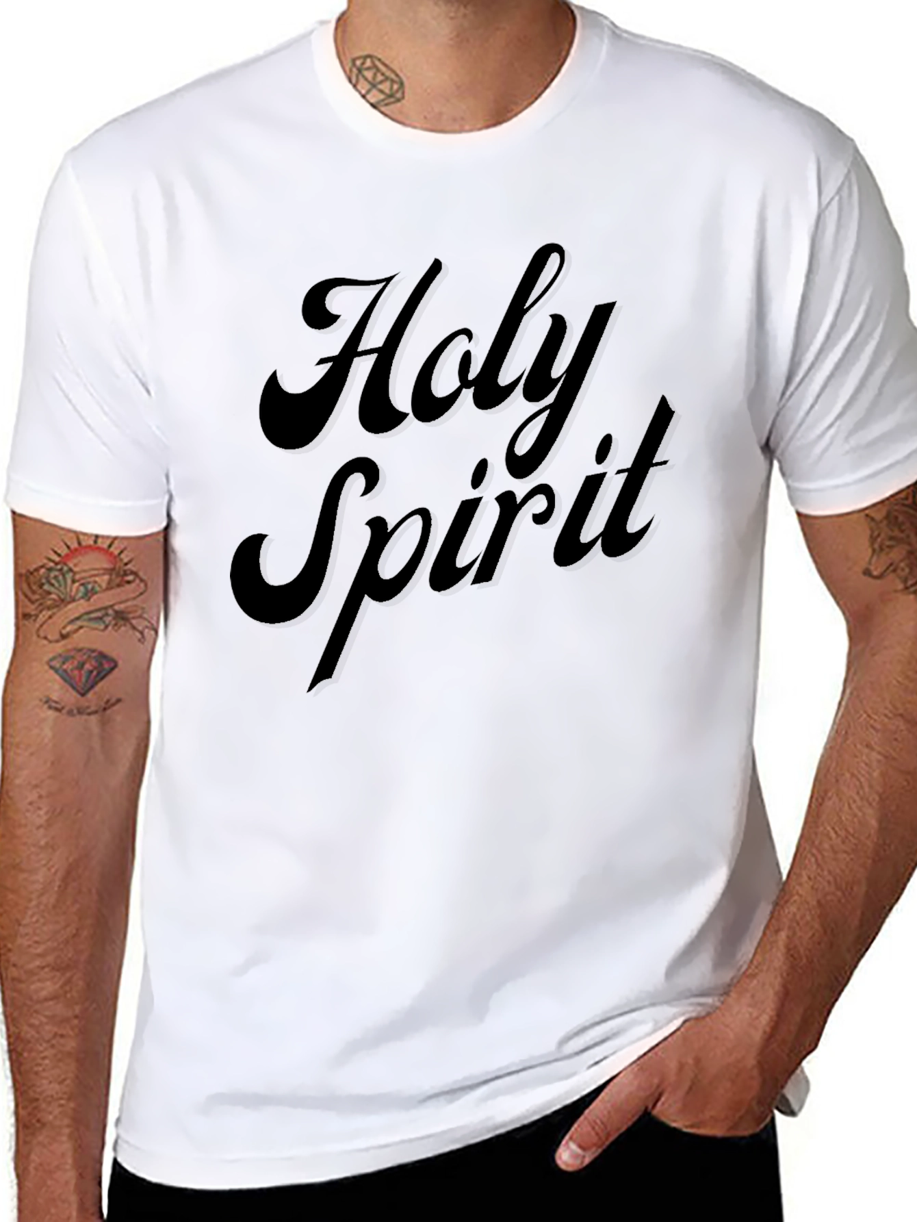 Holy Spirit Black Graphic T-Shirt