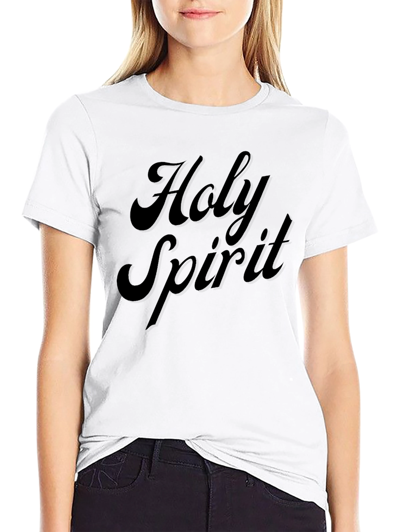 Holy Spirit Black Graphic T-Shirt