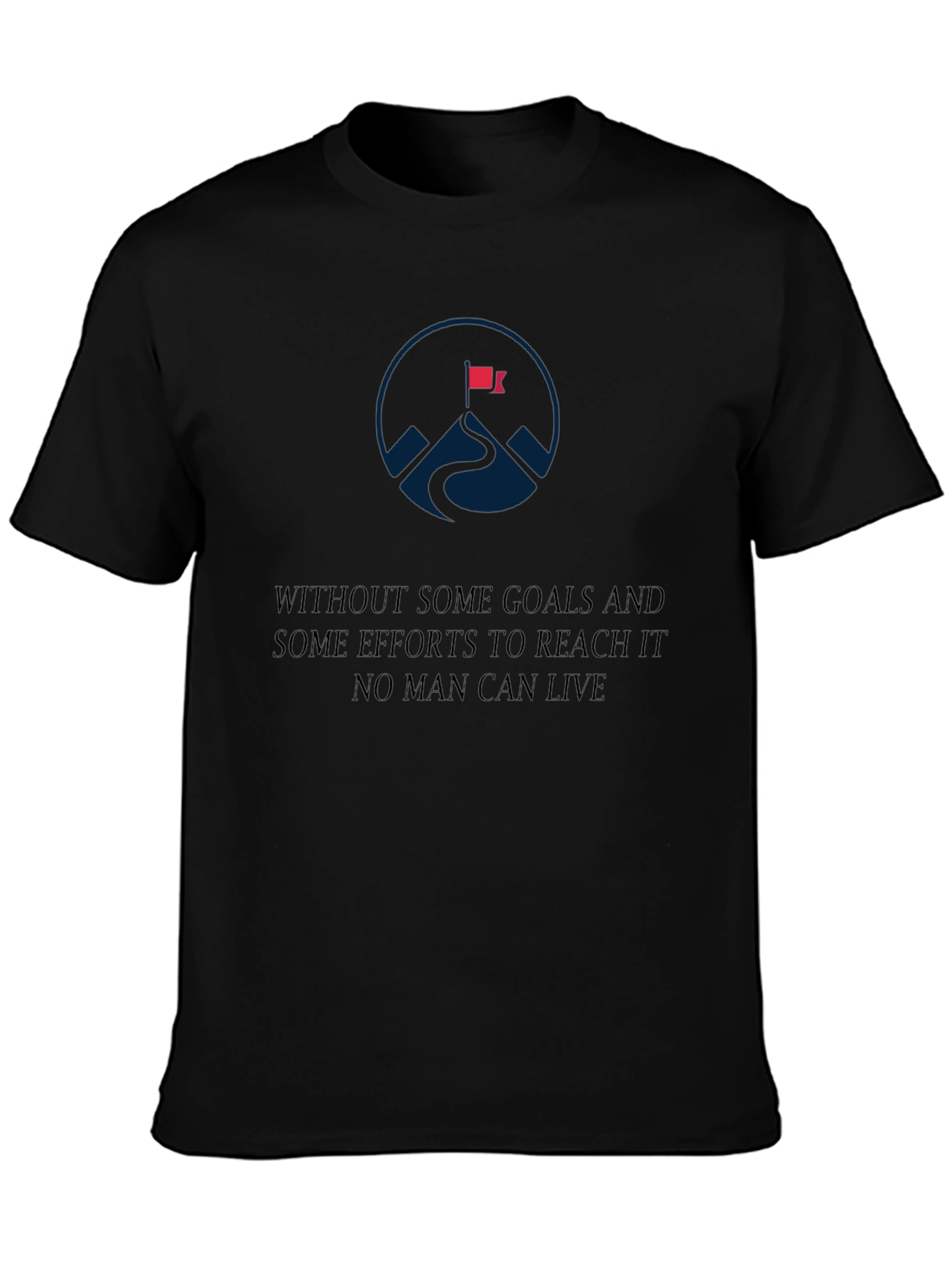 Motivational Goal Seeker Graphic Tee - Black