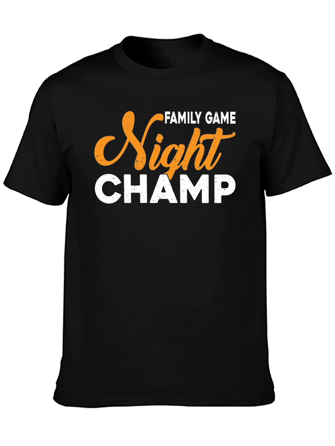 Family Game Night Champ Black T-Shirt