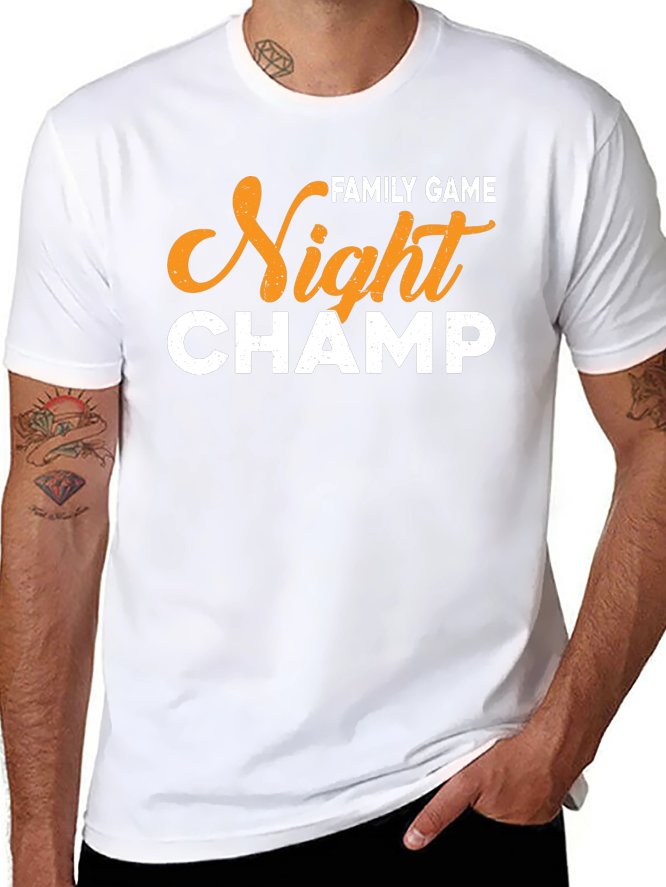 Family Game Night Champ Black T-Shirt