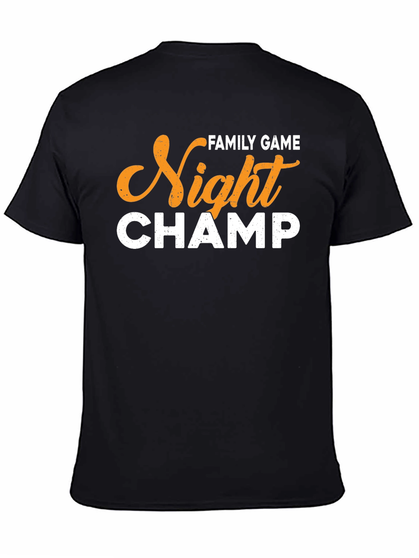 Family Game Night Champ Black T-Shirt
