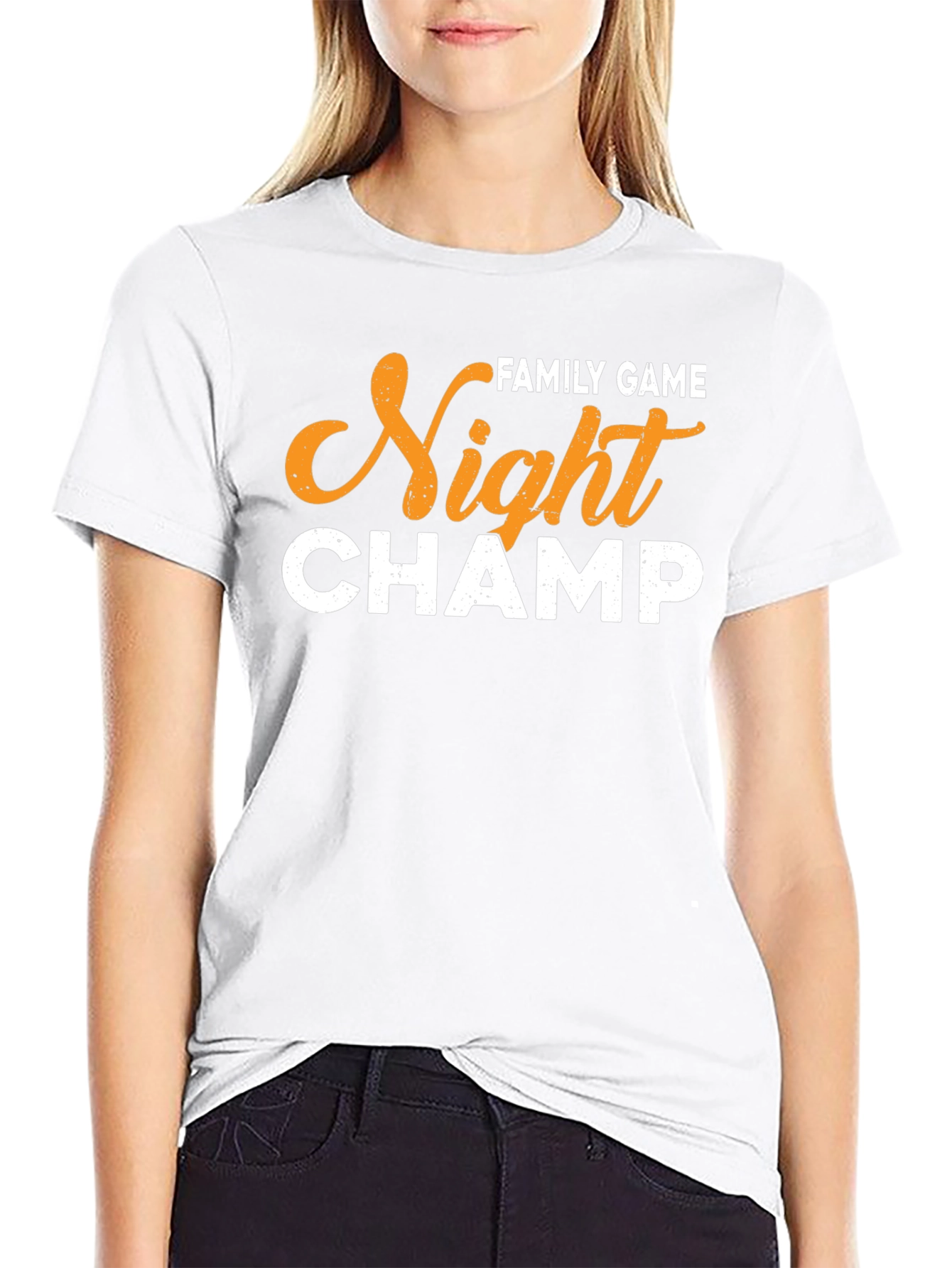 Family Game Night Champ Black T-Shirt