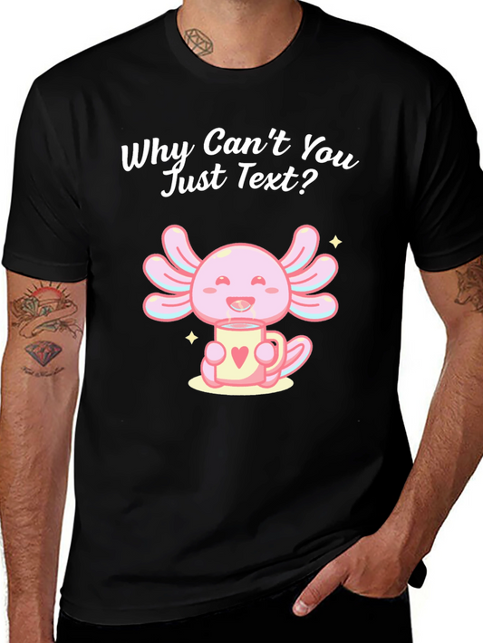 Cute Axolotl Texting T-Shirt