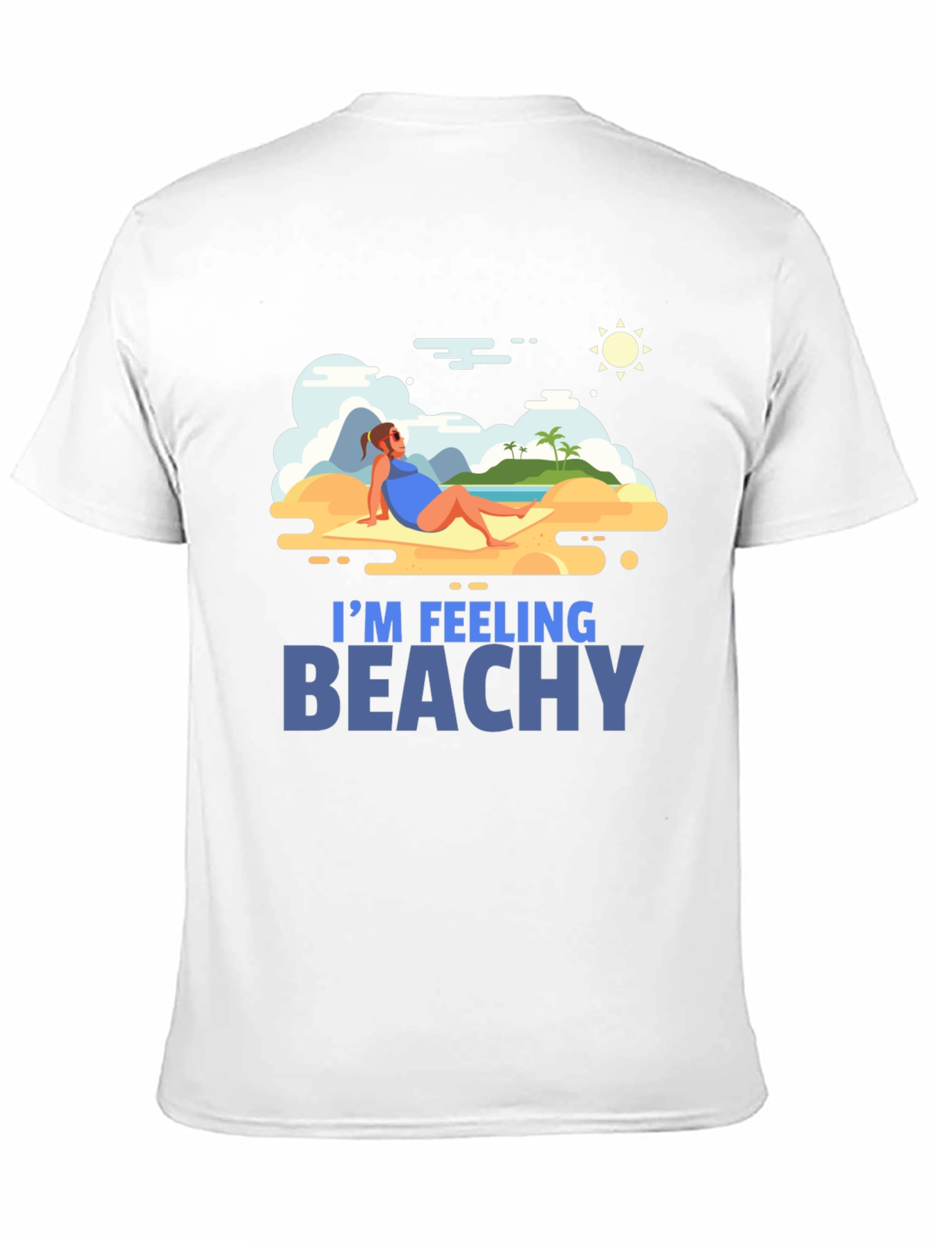 Im Feeling Beachy Black Graphic T-Shirt