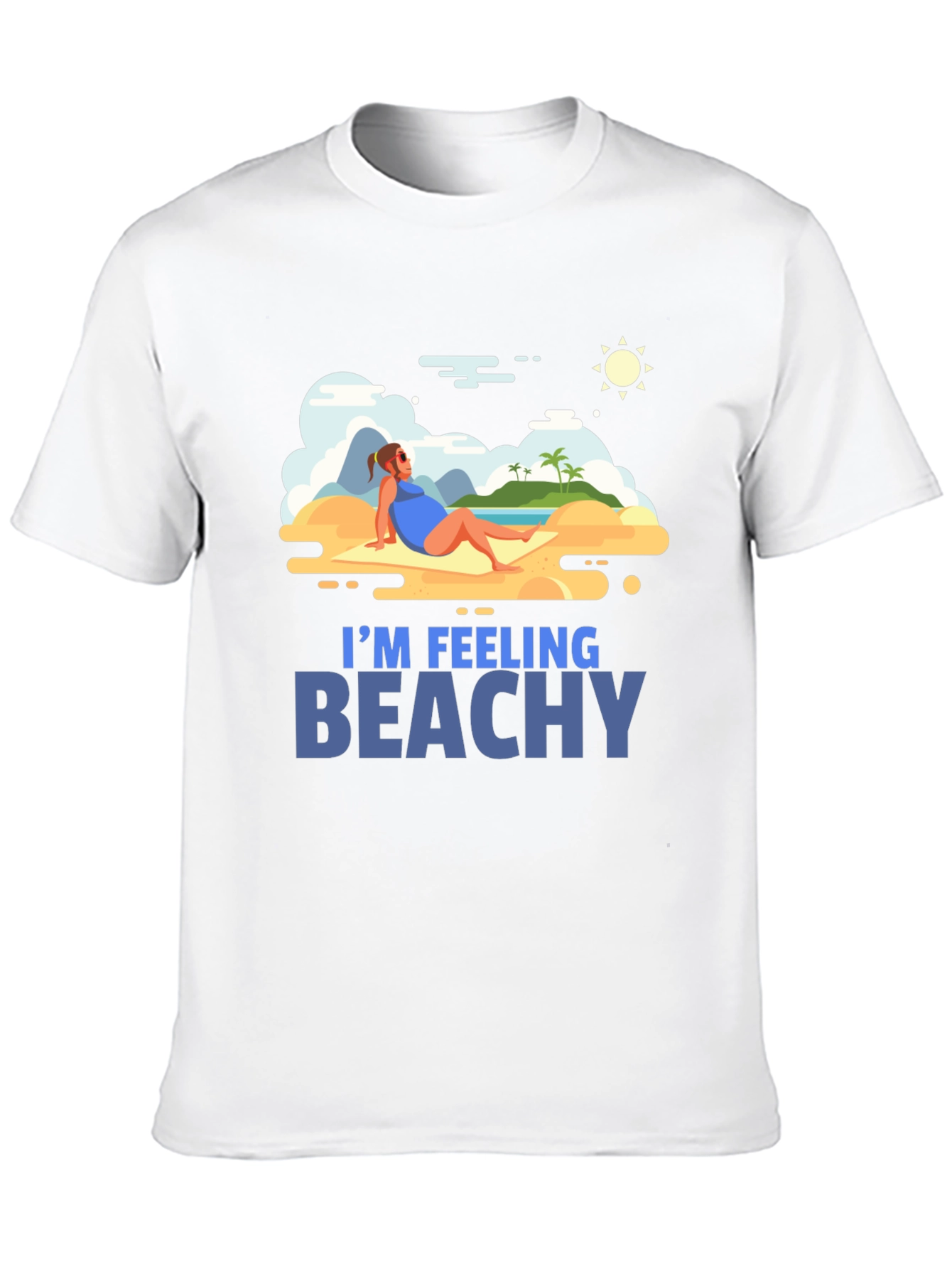 Im Feeling Beachy Black Graphic T-Shirt