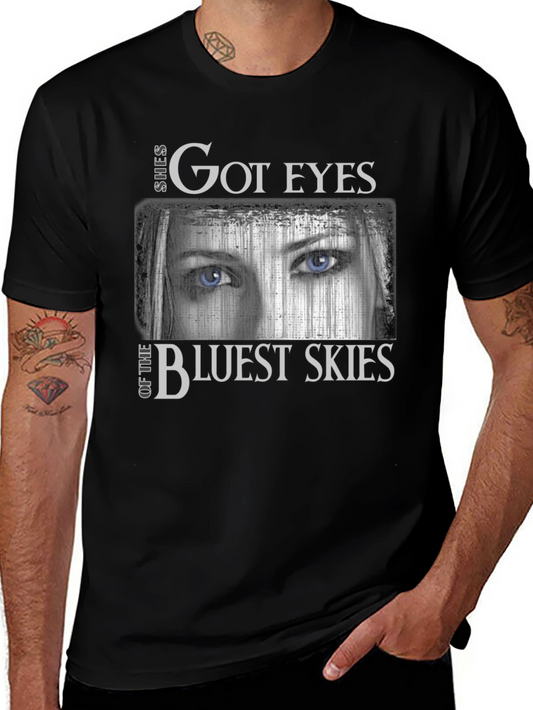 Eyes of the Bluest Skies Black Graphic Tee