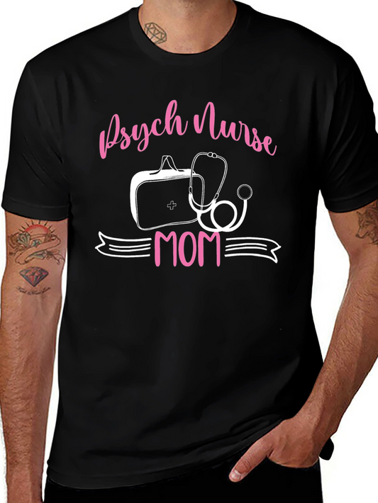 Psych Nurse Mom T-Shirt - Black