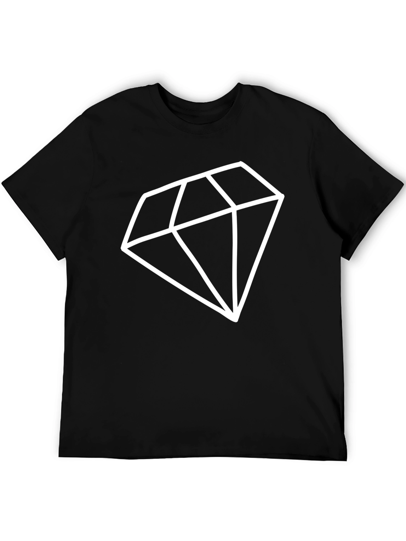Bold Diamond Graphic Black T-Shirt