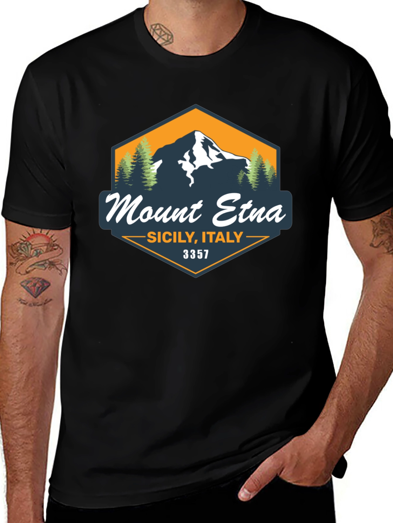Mount Etna Sicily Italy Graphic Tee