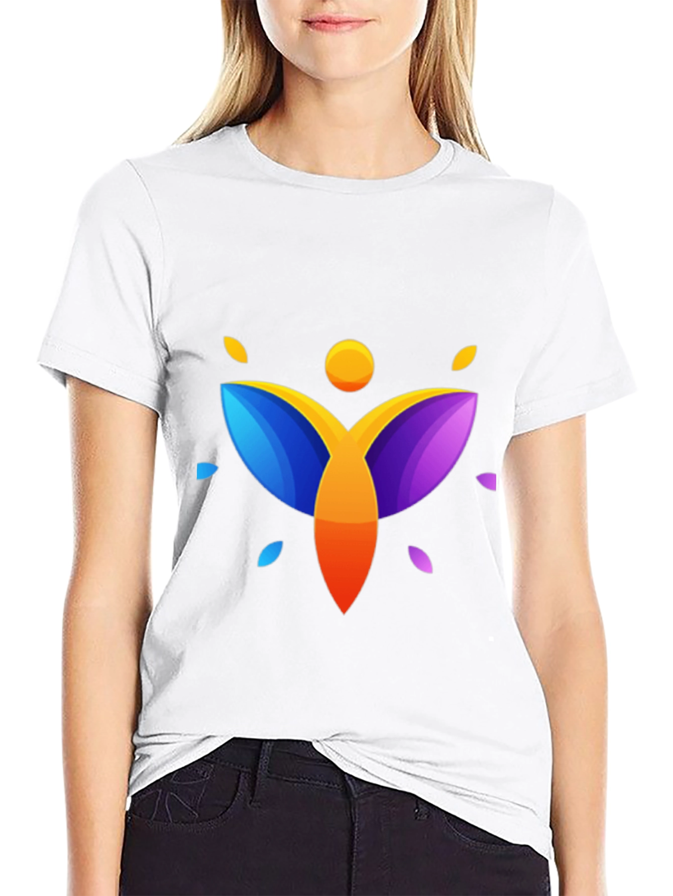 Abstract Graphic Print Mens Black T-Shirt
