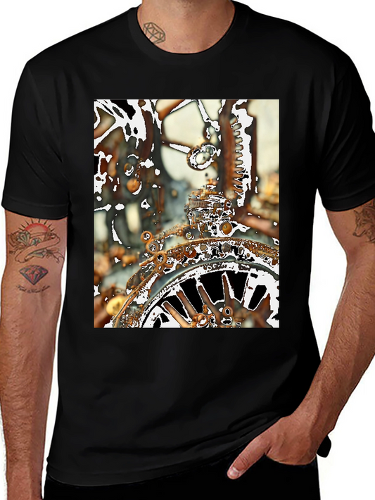 Steampunk Gear T-Shirt - Abstract Mechanical Design