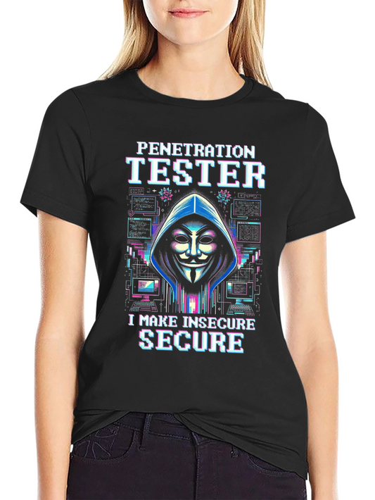 Penetration Tester T-Shirt - Secure Hacker Design