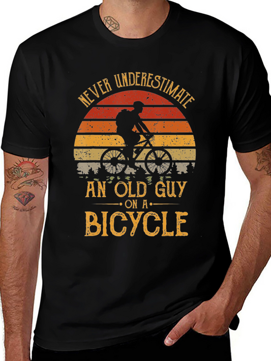 Never Underestimate Old Guy on a Bicycle T-Shirt