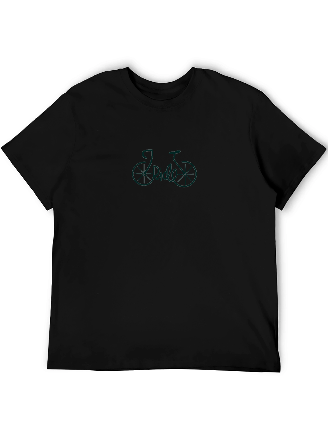I Ride Bicycle Graphic T-Shirt - Black