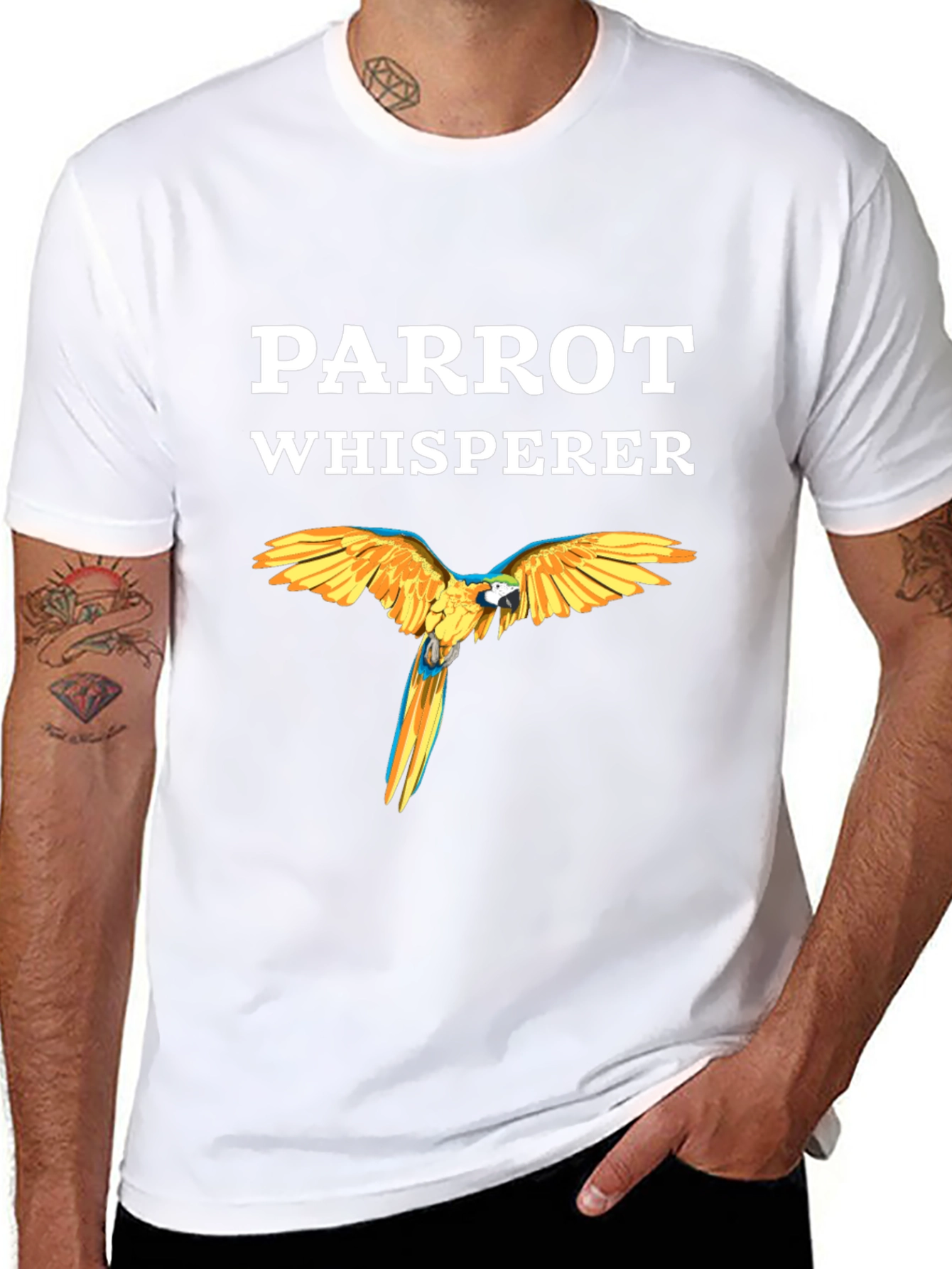 Parrot Whisperer Graphic Tee - Bird Lover T-Shirt