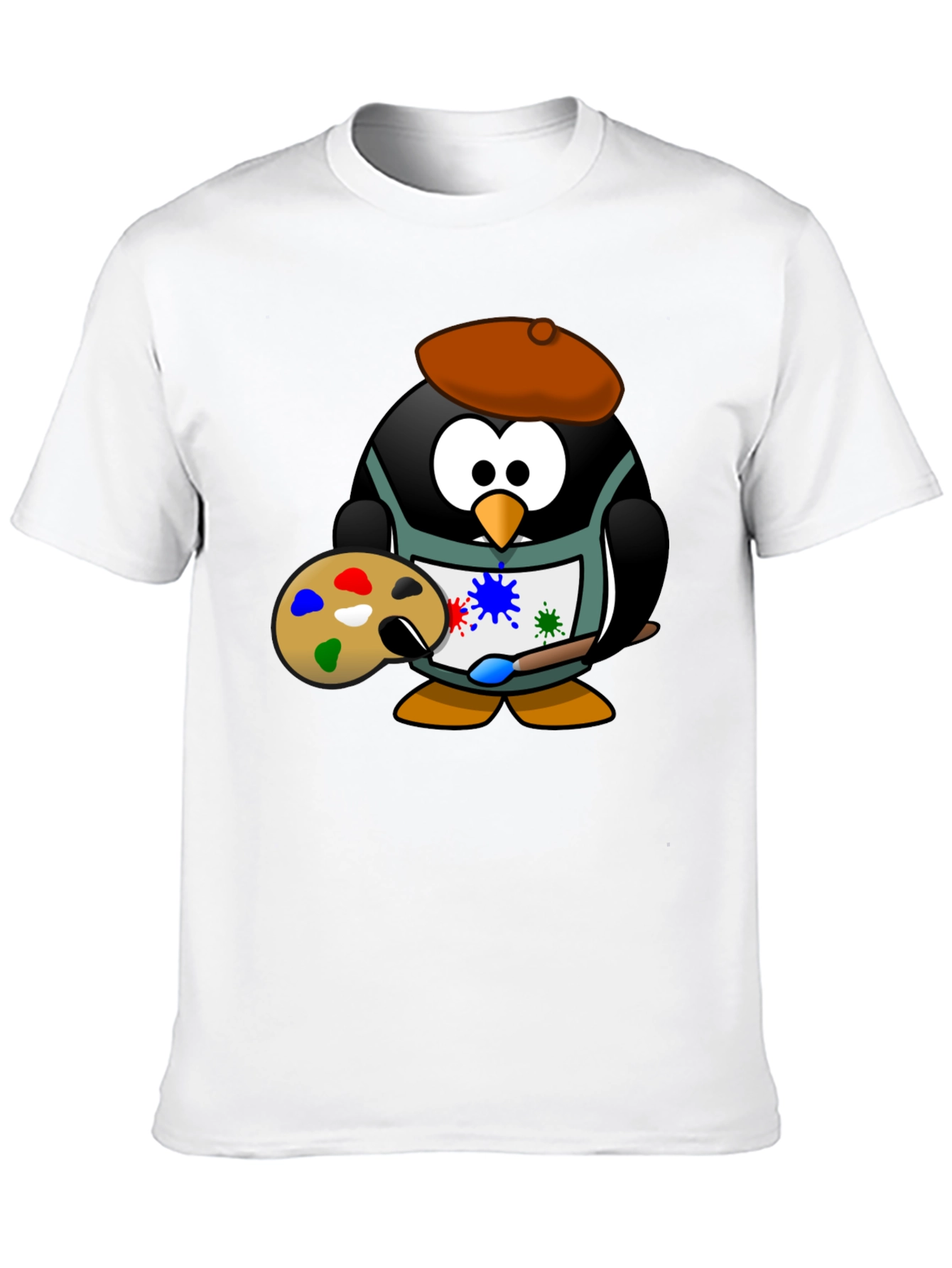 Penguin Artist Graphic T-Shirt - Black