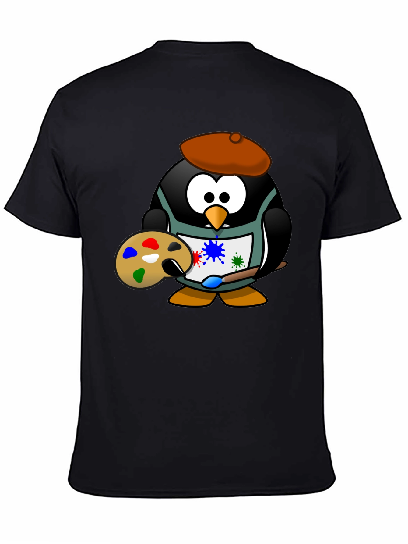 Penguin Artist Graphic T-Shirt - Black