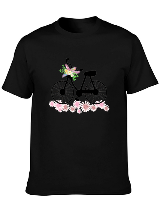 Floral Bike Graphic T-Shirt