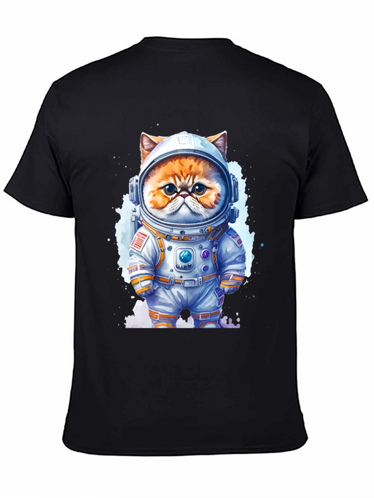 Astronaut Cat Graphic Tee - Space Kitten T-Shirt