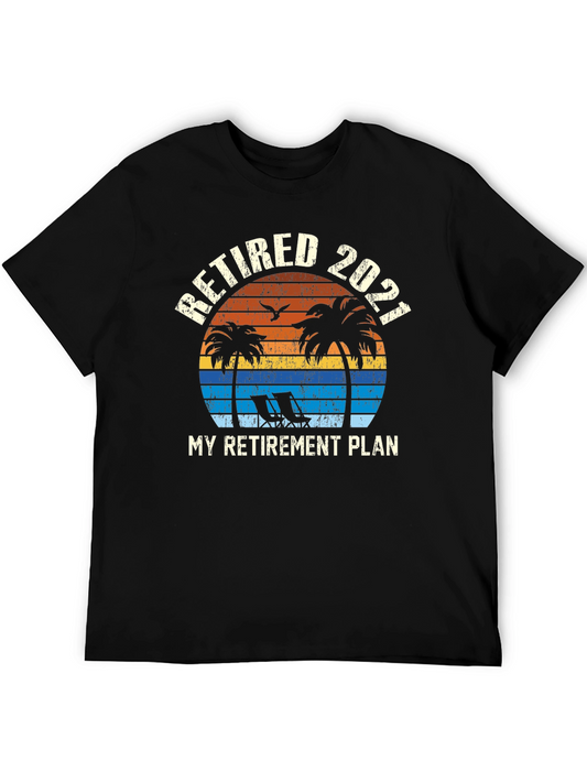 Retired 2021 T-Shirt - Beach Retirement Plan Graphic Tee