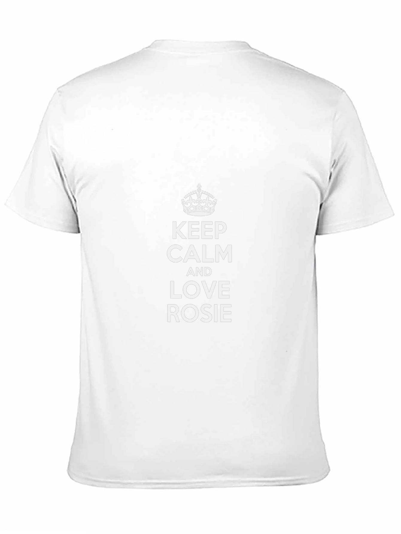 Keep Calm Love Rosie Black T-Shirt