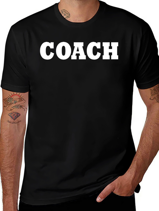 Coach T-Shirt - Bold White Text on Black